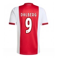 Stroje piłkarskie Ajax Kasper Dolberg #9 Koszulka Podstawowej 2025-26 Krótki Rękaw